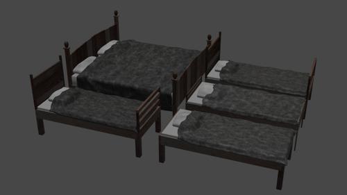 Wooden bed preview image